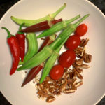 Market Recipe: Oven Roasted Okra with Cherry Tomatoes & Pecans 